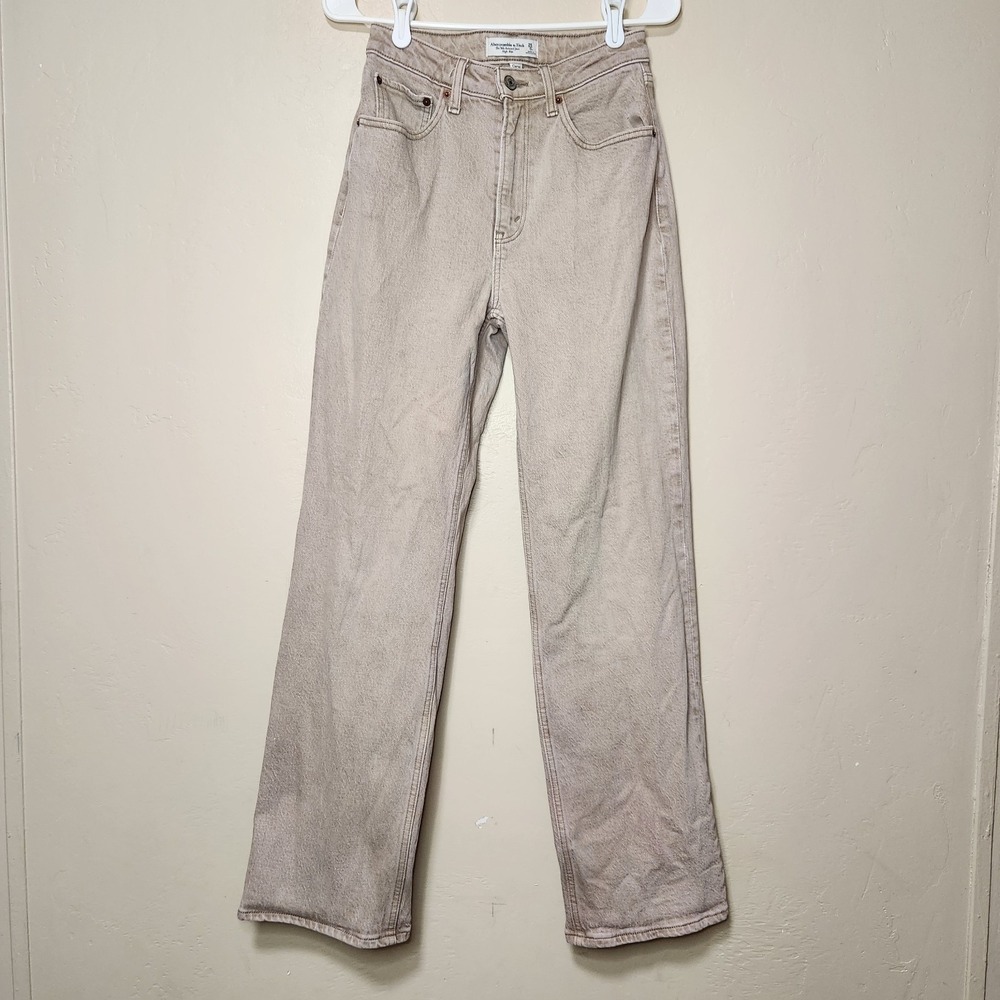 Abercrombie & Fitch Curve Love 90s Relaxed High Rise Brown‎ Jeans 25/0R Womens